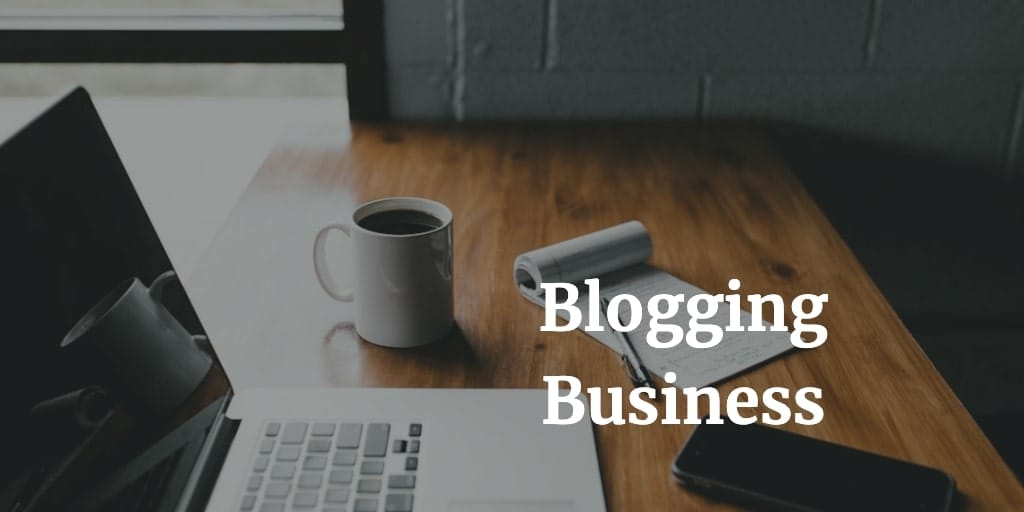 image of a student blogging