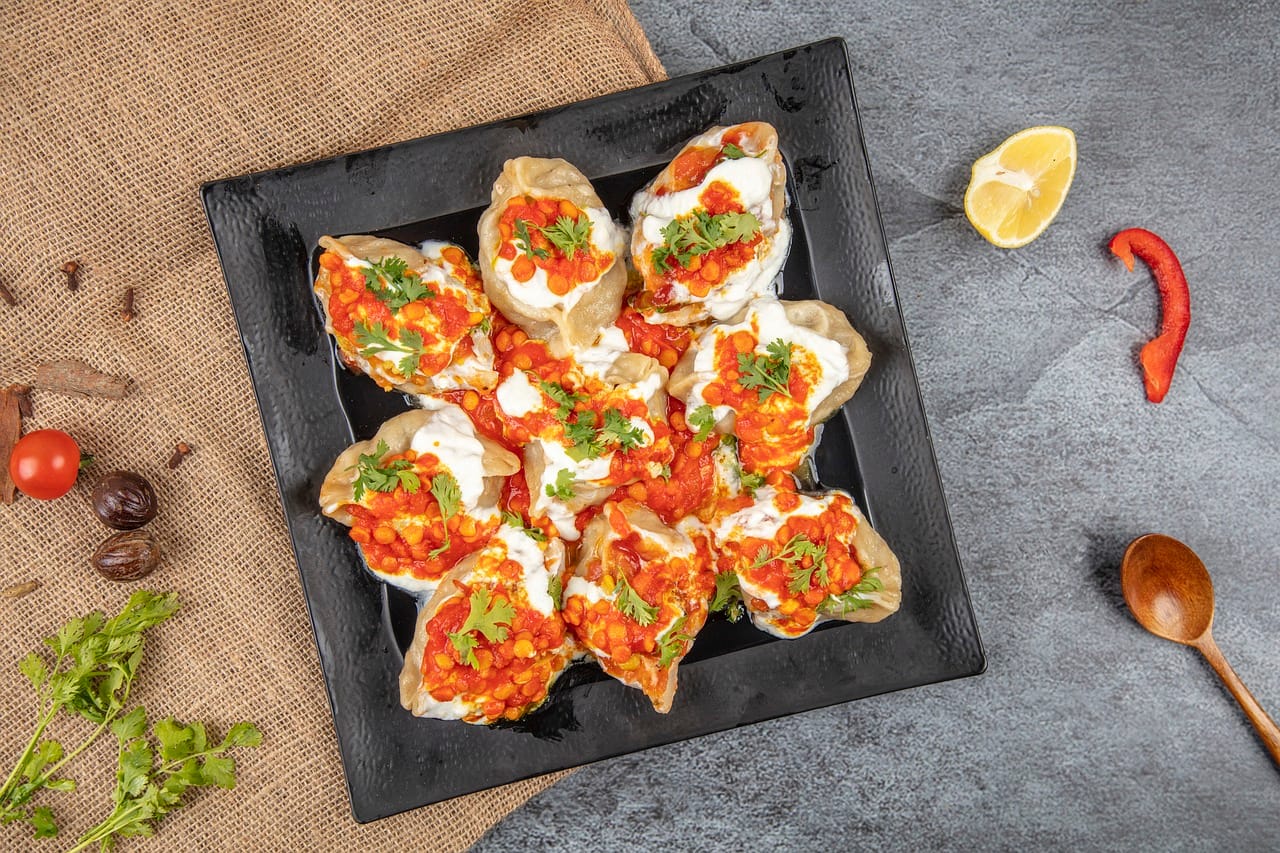 pic of a chaat preparation on a plate