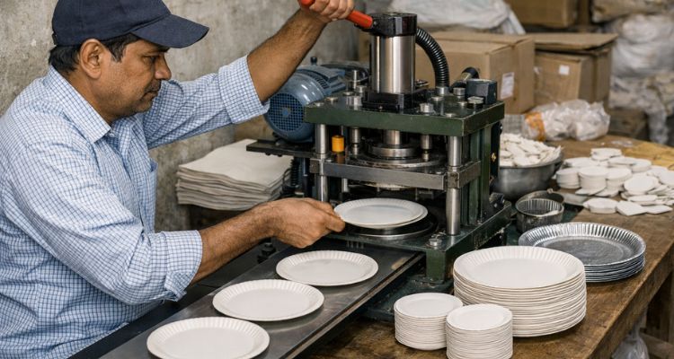 image of manual paper plate machine