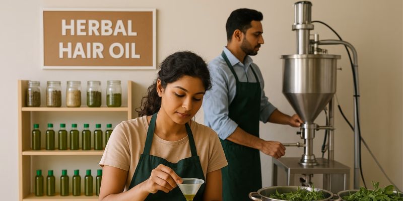 herbal hair oil plant